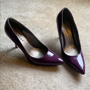 Rampage purple patent leather pointed toe heels!